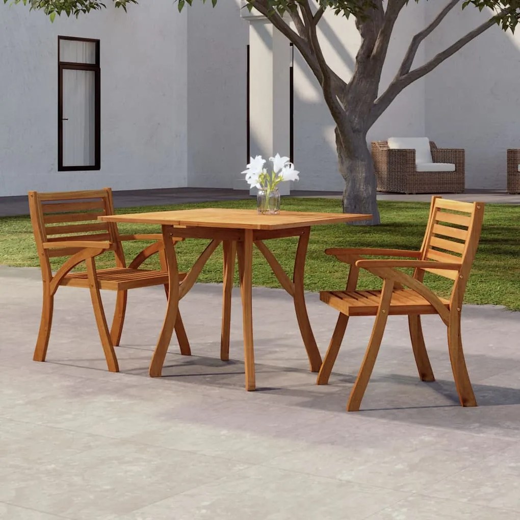 Tavolo da giardino 85x85x75 cm legno massello di acacia