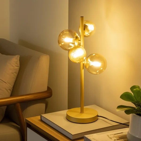 Brilagi -Vetro di ricambio per lampadario, applique e lampada MISTEL,MILLA Ø15 cm dorato