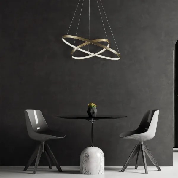 Lampadario LED a sospensione con filo LEA LED/35W/230V 4000K diametro 60 cm oro