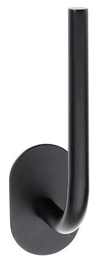 Portarotolo per carta 4,5 x 18 cm, acciaio inossidabile/nero