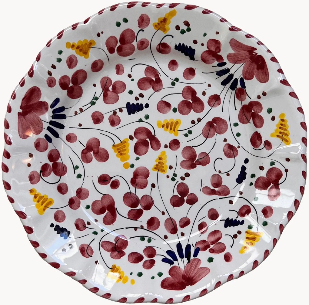 Piatto piano fatto a mano Toscana