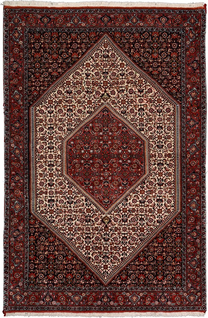 Bidjar Tappeto 110 x 170 Rosso (Iran) Annodato A Mano