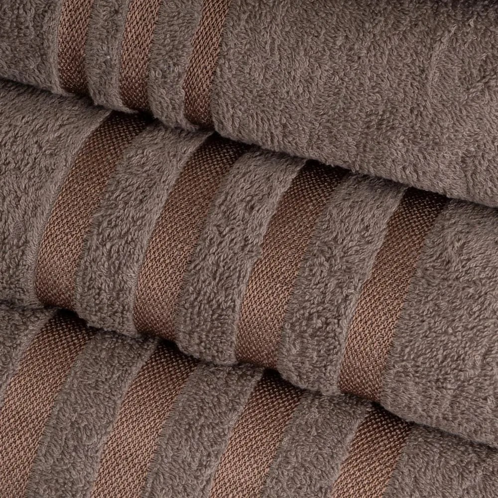 Asciugamano tipo terry marrone in cotone 50x100 cm Simple – Casa Selección