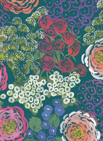 Blumen Wandbild Folk Fantastic von Eijffinger - 392571