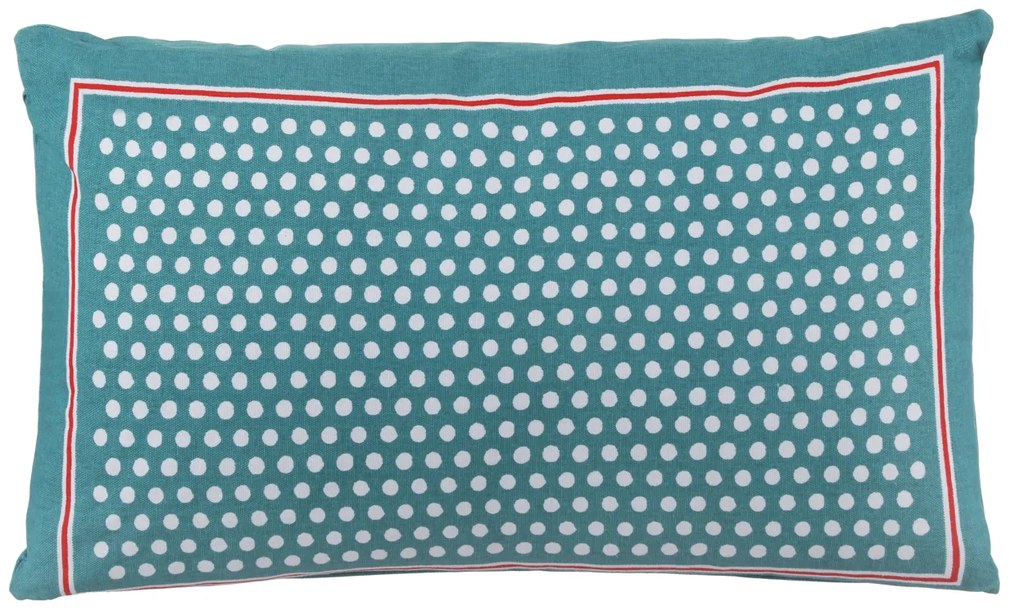 Cuscino divano 30x50 cm pois blu