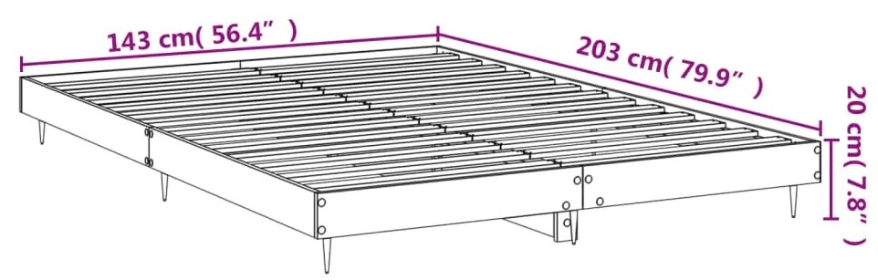 Giroletto Grigio Sonoma 140x200 cm in Legno Multistrato