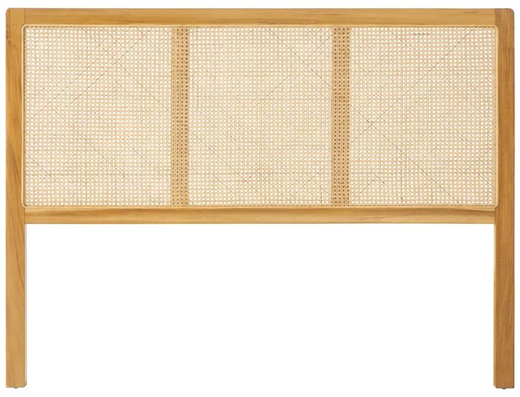 SALDI -  Testiera in midollino 160 cm - Teak e rattan - Naturale - CELAYA II