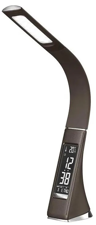 Solight WO46-H - Lampada LED da tavolo dimmerabile con display LED/6W/230V marrone