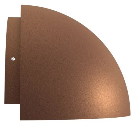 Applique Curva Monodirezionale con base E27, IP54 Corten - Serie BRINA Base E27