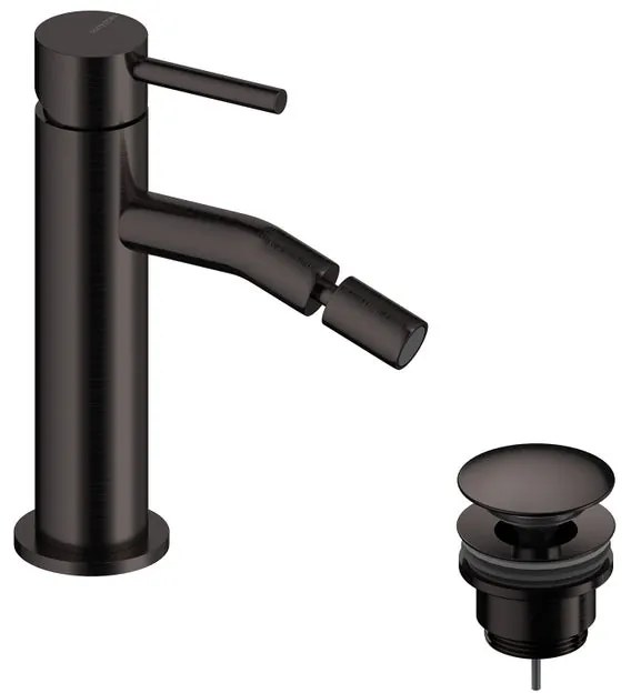 Rubinetto per bidet LOOP SANYCCES nero spazzolato lucido