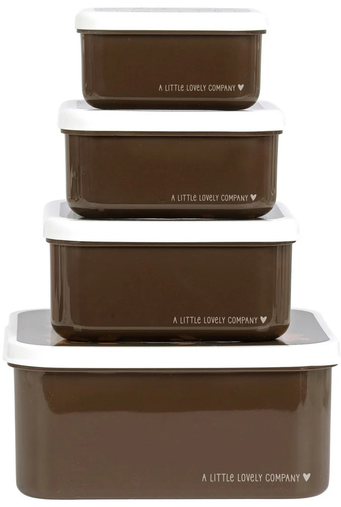 A Little Lovely Company - set di quattro scatole merenda - orsi