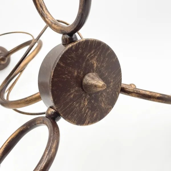 Lampadario a catena COBRA 5xE27/60W/230V bronzo/patina