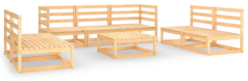 Set divani da giardino 8 pz in legno massello di pino