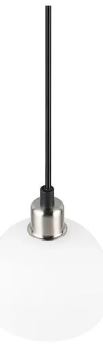 Lampadario bianco/argentato con paralume in vetro ø 12 cm Molly – Trio