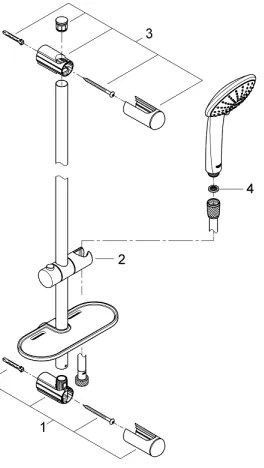 GROHE 27230001 - Set doccia EUPHORIA 110 Duo 600 mm cromo lucido