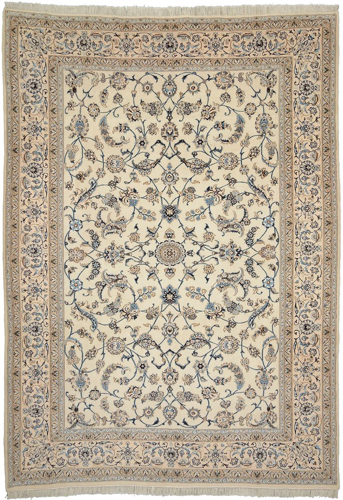 Nain Tappeto persiano 350 x 240 Beige (Iran) Annodato A Mano