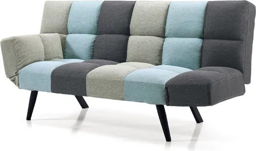 Divano in tessuto PATCHWORK 180 cm trasformabile in letto ELISIR