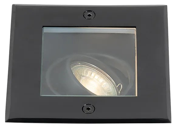 Faretto da terra smart nero orientabile IP65 con Zigbee GU10 - Oneon