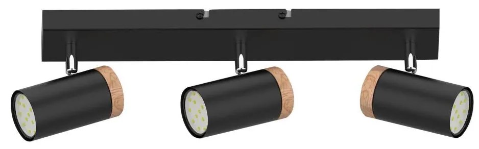 Faretto LAGOS 3xGU10/15W/230V nero/marrone