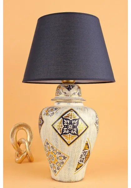 Lampada da tavolo RAMZES 1xE27/40W/230V blu/beige