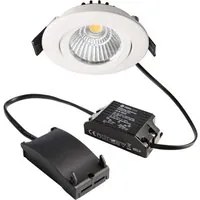 DIONE Faretto tondo orientabile SPOT LED COB 8W dimmerabile luce incasso SLIM soffitto cucina negozio 230V BIANCO 3000K