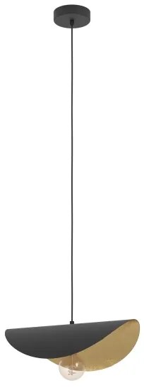 Eglo 390392 - Lampadario a sospensione con filo SACEDA 1xE27/40W/230V 41 cm nero/oro