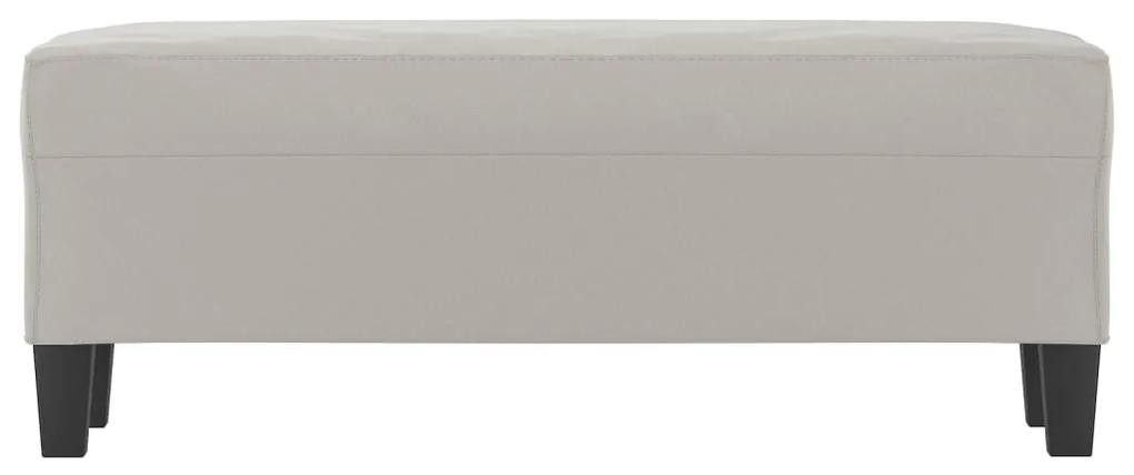 Panca grigio chiaro 100x35x41 cm in microfibra