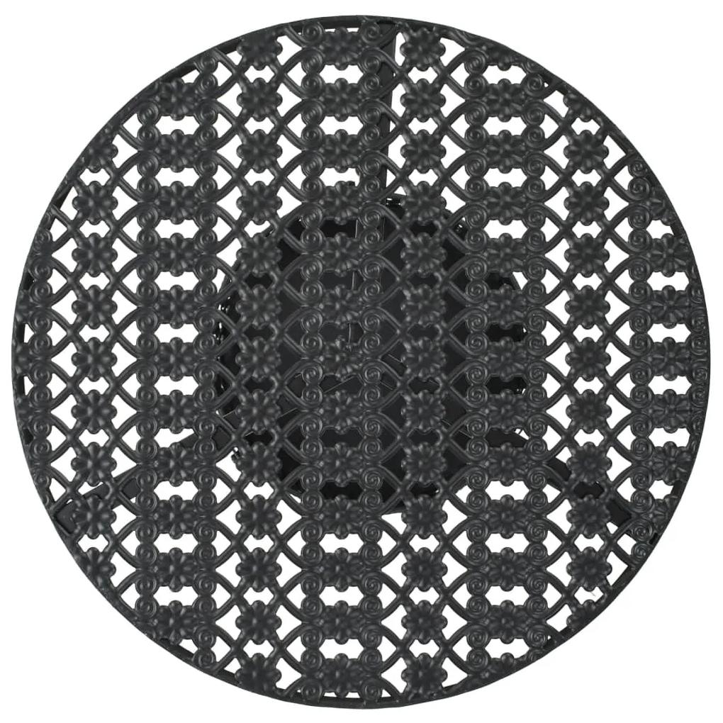 Tavolo da bistrot nero 40x70 cm in metallo