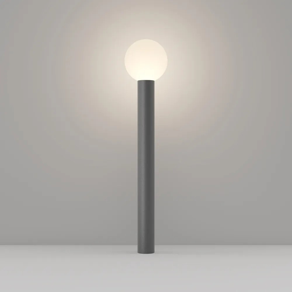 Lampione Per Esterno Moderno Alluminio Grigio 1 Luce E27 60W Ip54 A++
