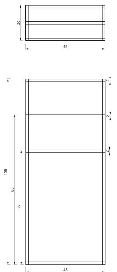 Porta asciugamani 105x45 cm nero