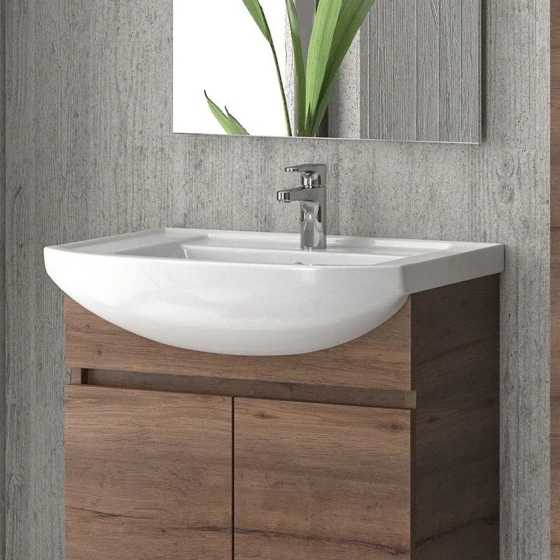 Kamalu - mobile bagno 65cm sospeso con 2 ante bn-65a