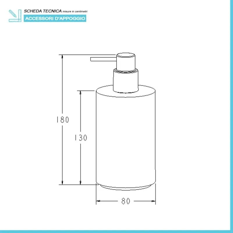 Dispenser sapone da appoggio bianco in resina effetto pietra Matera