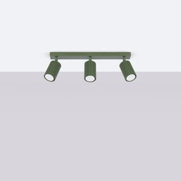 Sollux SL.1619 - Faretto KARBON 3xGU10/10W/230V verde