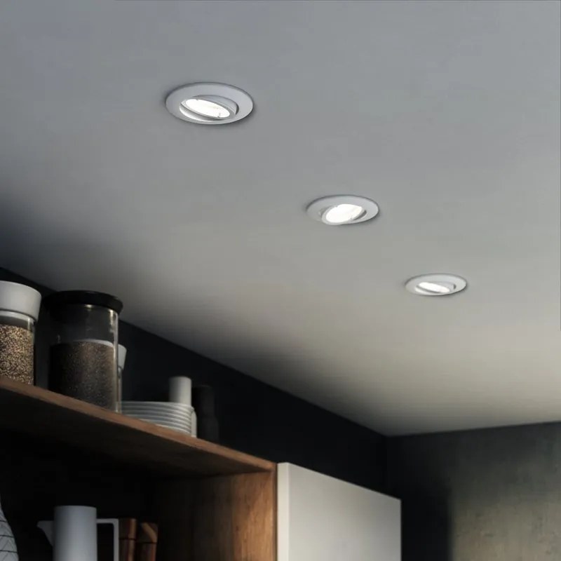 Set da 3 pezzi, faretto da incasso con fonte luminosa fisso GU10 INSPIRE BAMA bianco  Ø 8.8 cm Luce luce cct e rgb