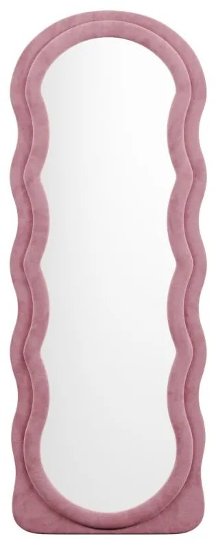 Specchio organico L. 65 x H. 170 cm in Velluto Rosa - AYANI