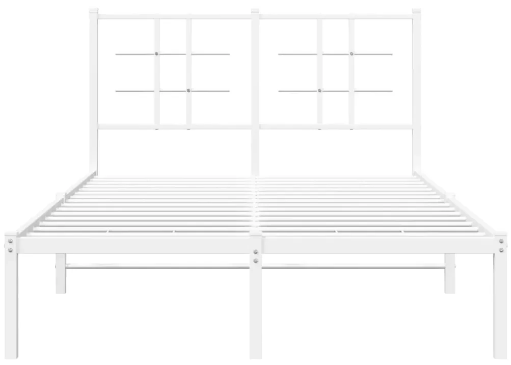 Giroletto con testiera metallo bianco 120x190 cm
