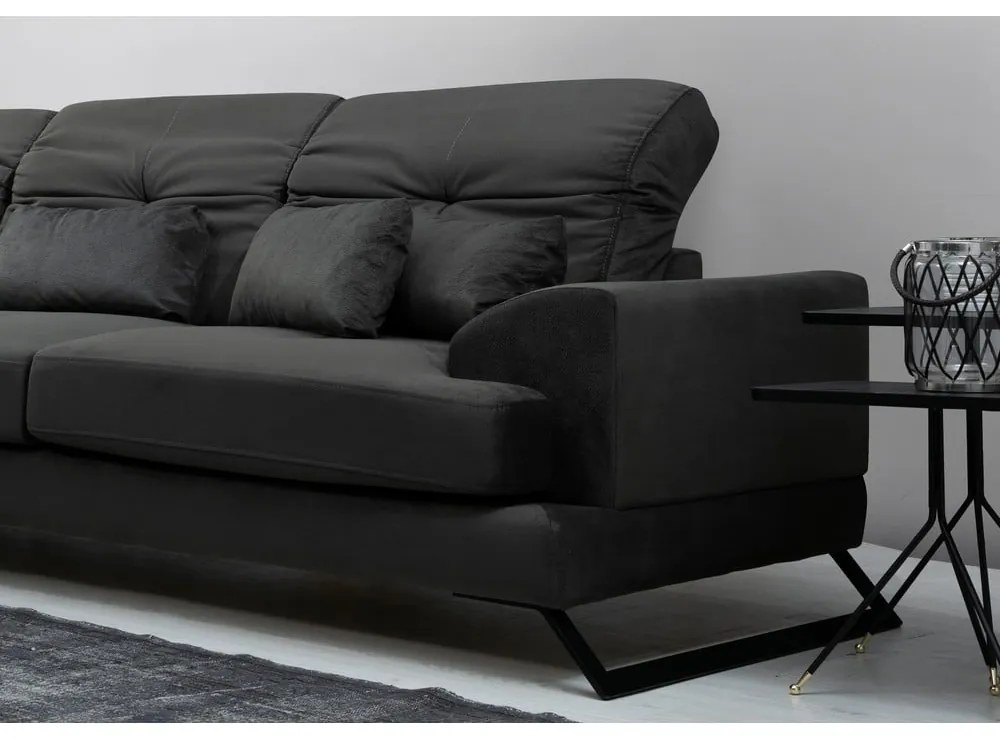 Divano angolare grigio scuro (angolo sinistro) Frido - Balcab Home