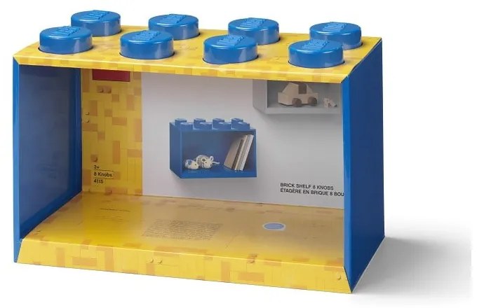 Mensola da parete blu per bambini Brick 8 - LEGO®