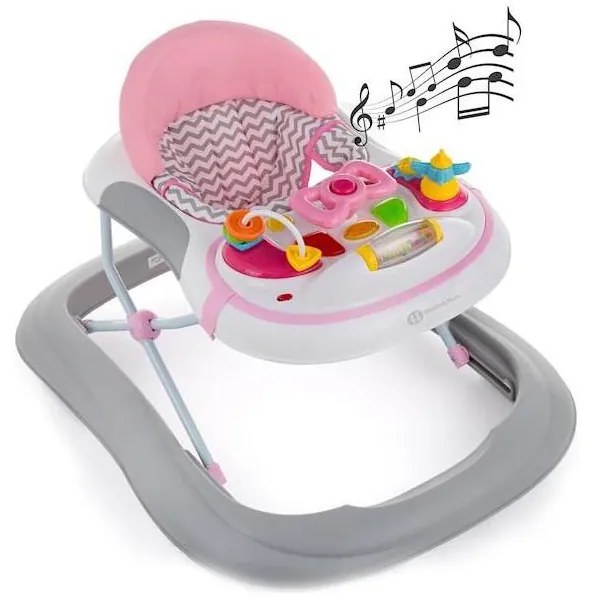 PETITE&MARS - Girello con melodia MONTY rosa