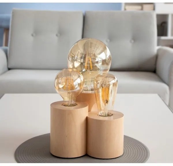 Spot-Light 2266360 - Lampada da tavolo VINCENT 3xE27/15W/230V