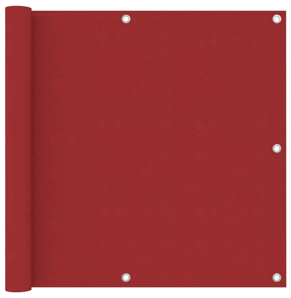 Paravento Balcone Rosso 90x400 Cm İn Tessuto Oxford /