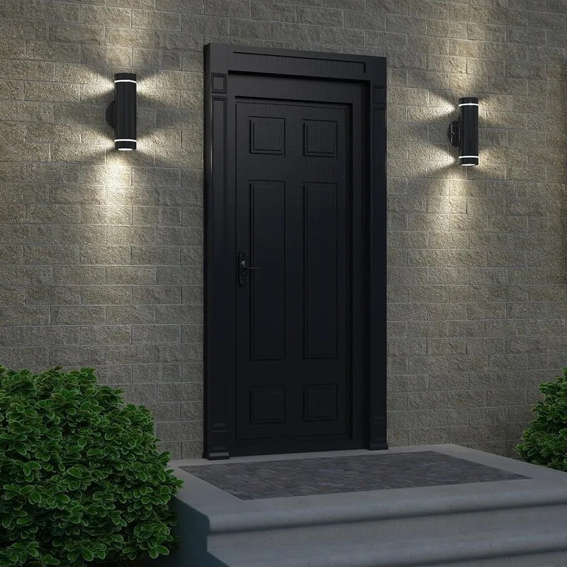 Applique moderno da esterno Laurel nero IP44 2X GU10 ARTIKA