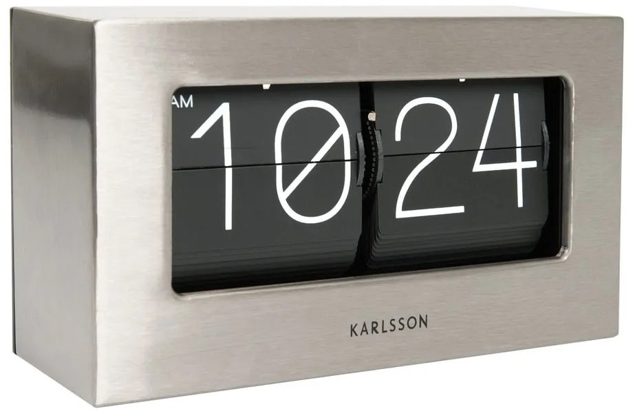 Orologio a scorrimento in scatola Grey Present Time - Karlsson