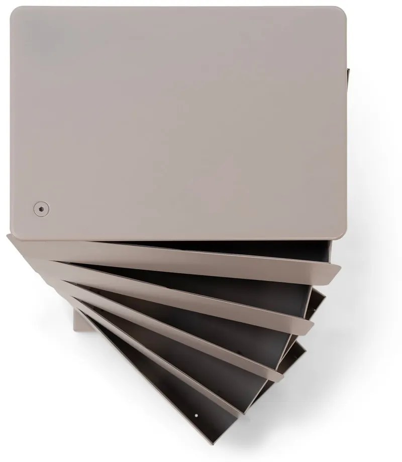 Cassettiera in metallo grigio-beige 37x72,5 cm Joey - Spinder Design