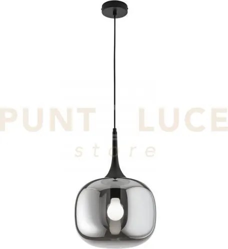Lampadario a sospensione jaipur fume' e nera 1 luce attacco e27 30x...