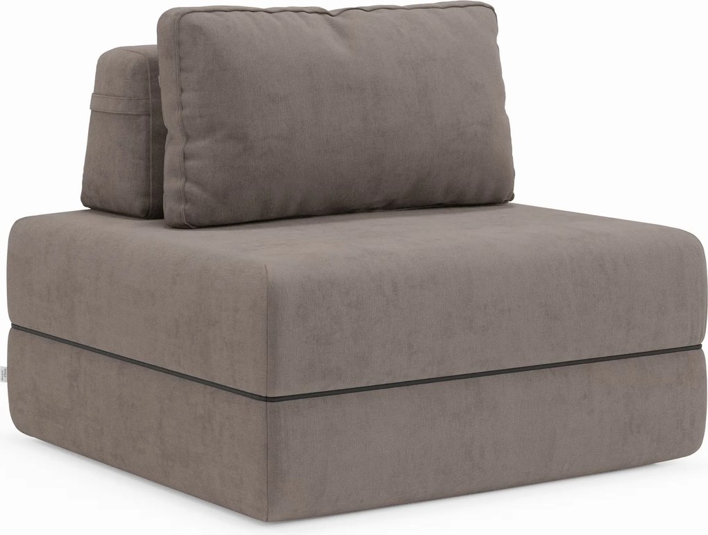 Rift poltrona letto con materasso alto 24 cm e memory foam - schienale mobile e tessuto smacchiabile T31