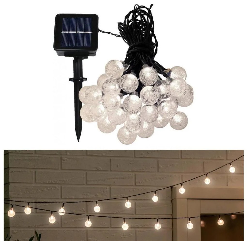 Catena LED solare 6,9m 50xLED/1,2V