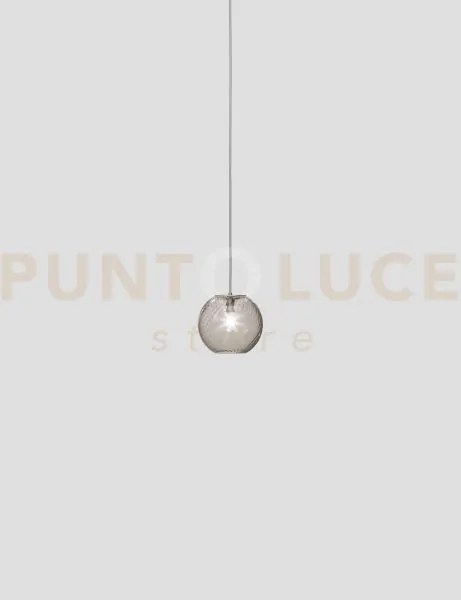 Oto sospensione 18 fume' rigato nickel satinato 1 luce attacco g9