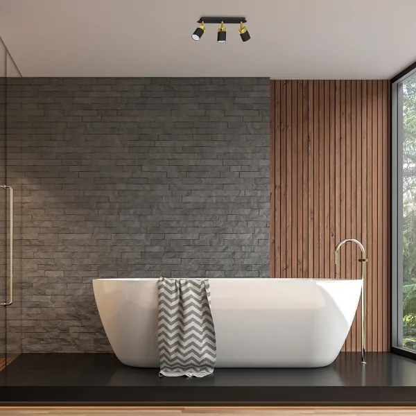 Faretto JOKER 3xGU10/25W/230V nero/oro