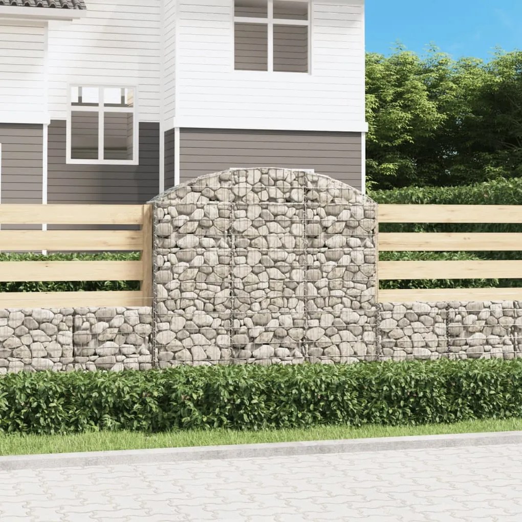 Cesto Gabbione Ad Arco 150x30x140/160 Cm Ferro Zincato /